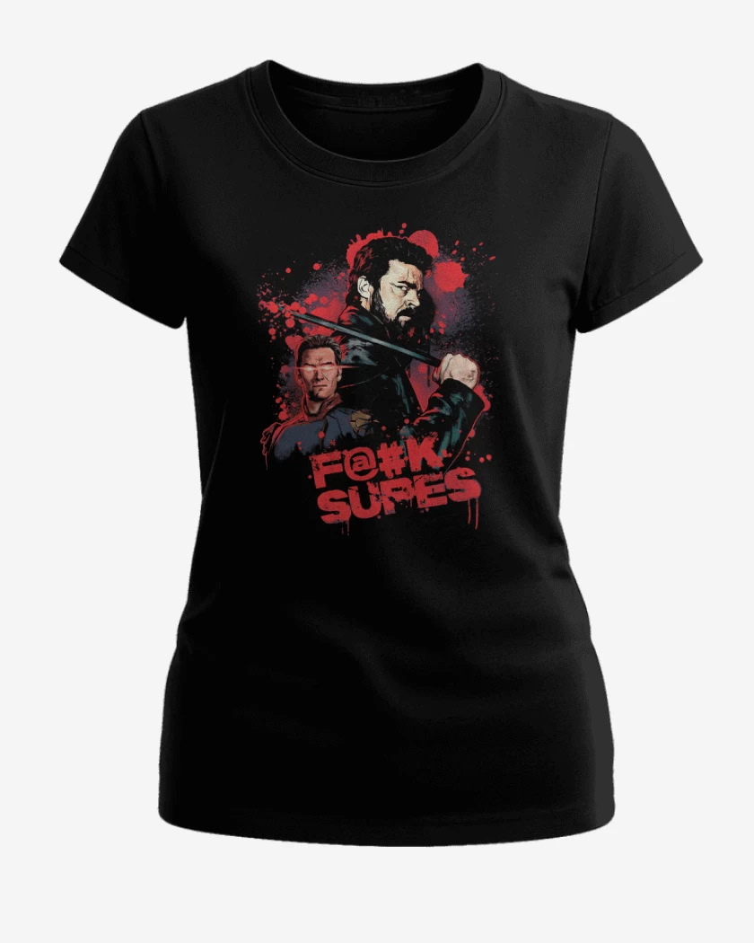 Polera de Mujer Negro de Fuck Supes