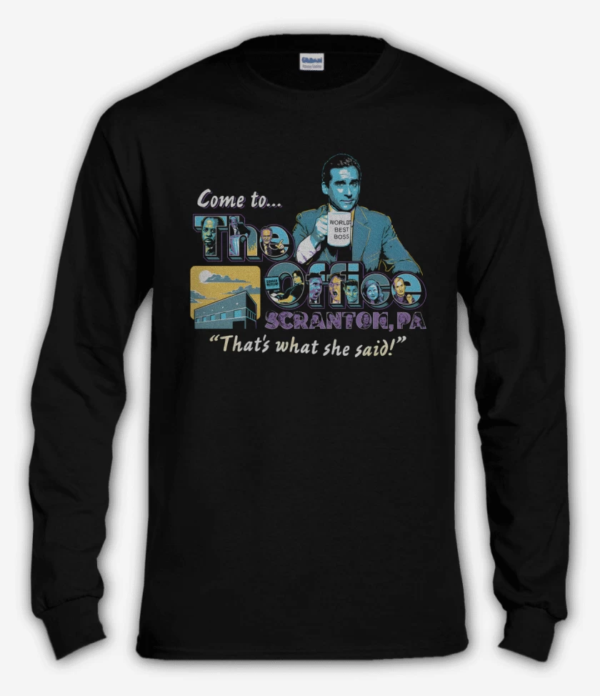Polera manga larga Negro de Come to THE OFFICE