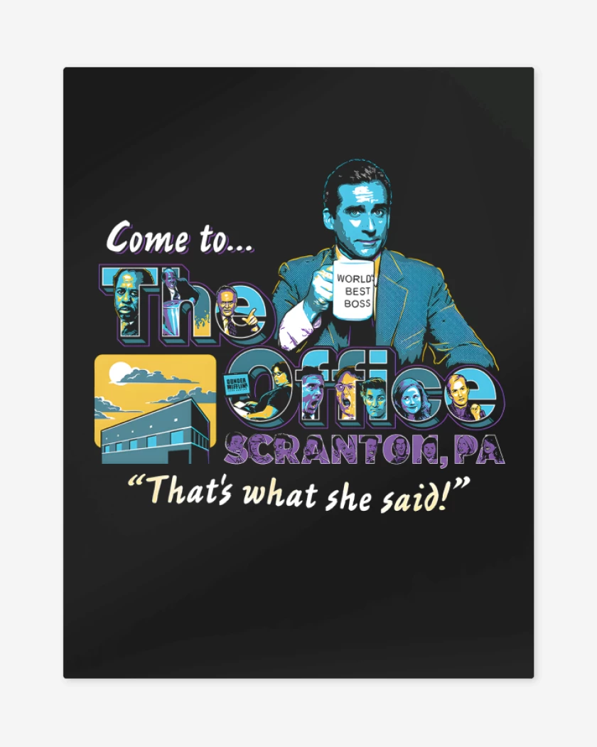 Print metalico Come to THE OFFICE