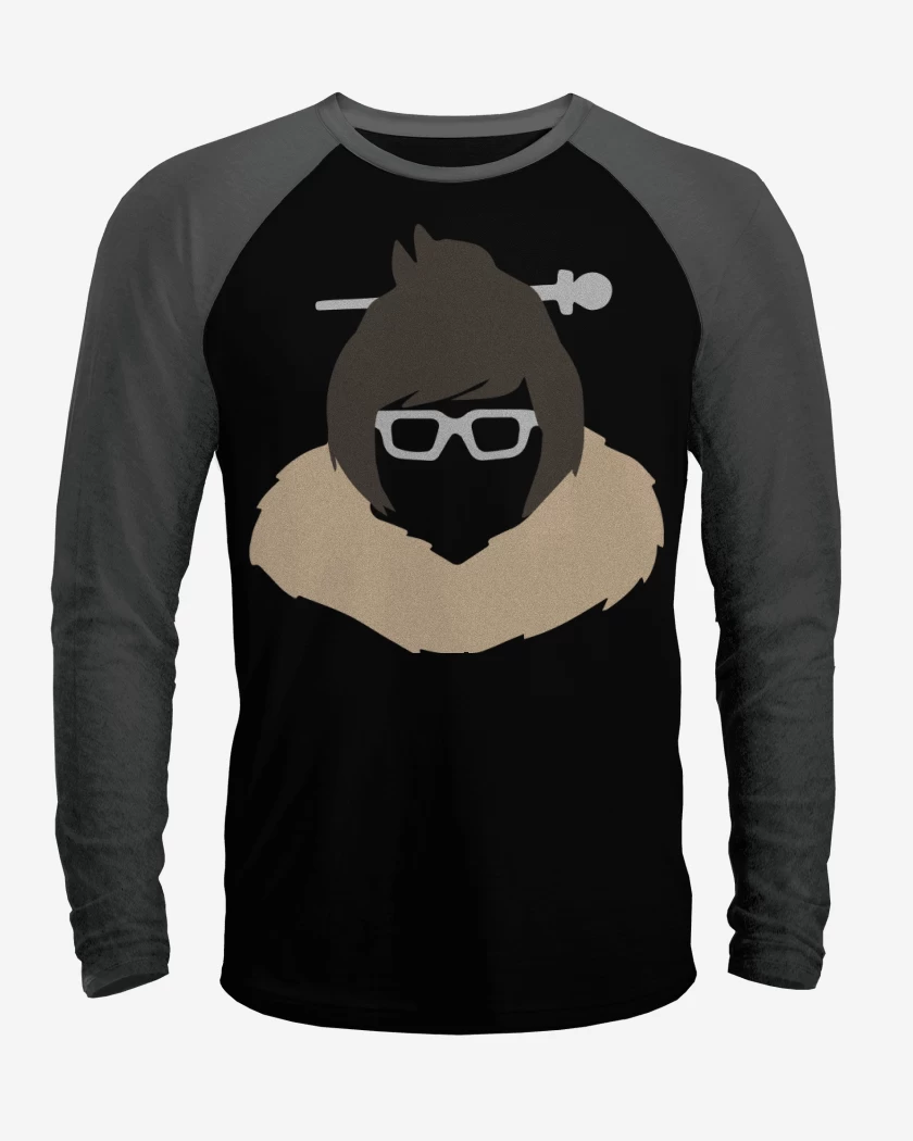 Polera Raglan Negro / Negro Heather de Mei