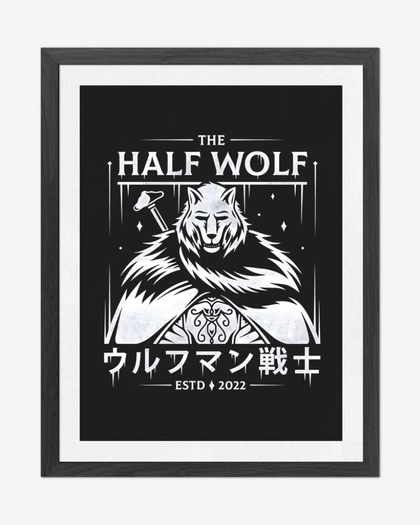 Cuadro decorativo Half Wolf Blaidd