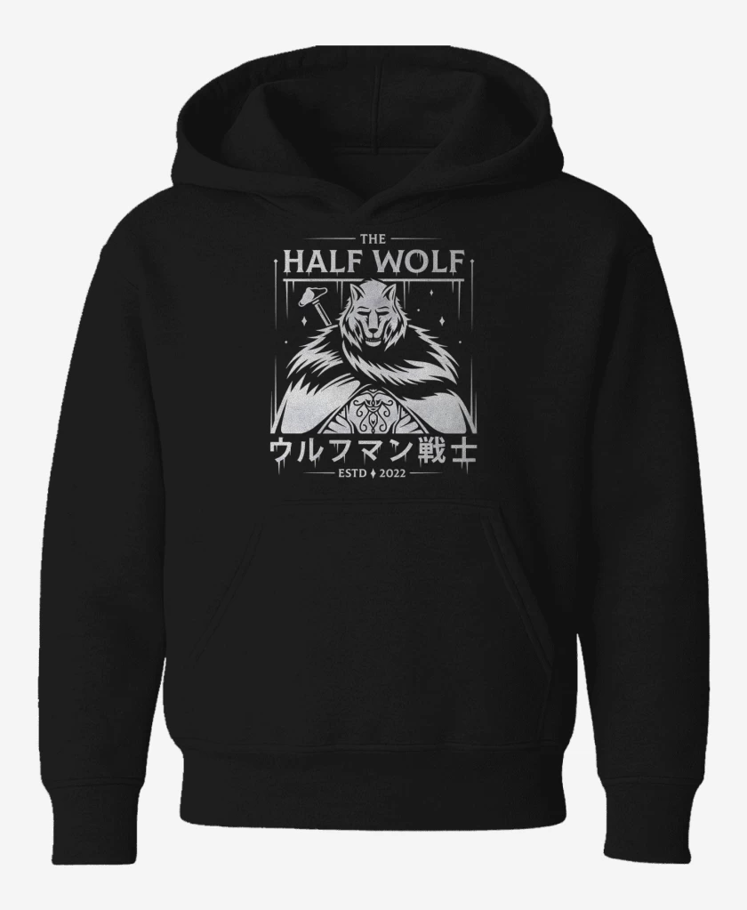 Poleron de niño Negro de Half Wolf Blaidd