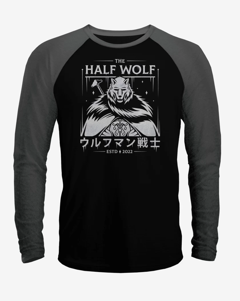Polera Raglan Half Wolf Blaidd