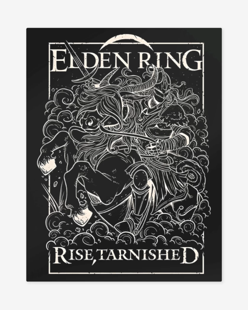 Print metalico Negro de Rise Tarnished