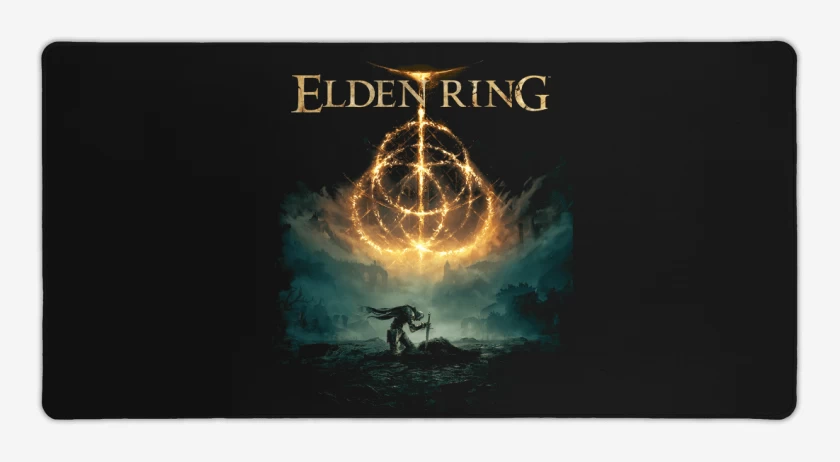 Mouse pad Gamer Negro de Anillo de Elden