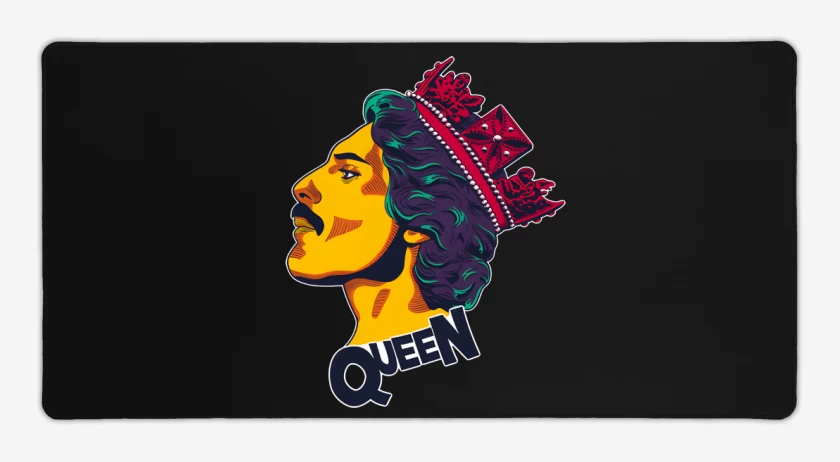 Mouse pad Gamer Negro de Queen Mercury