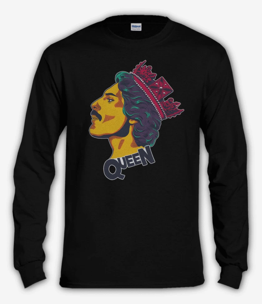 Polera manga larga Negro de Queen Mercury