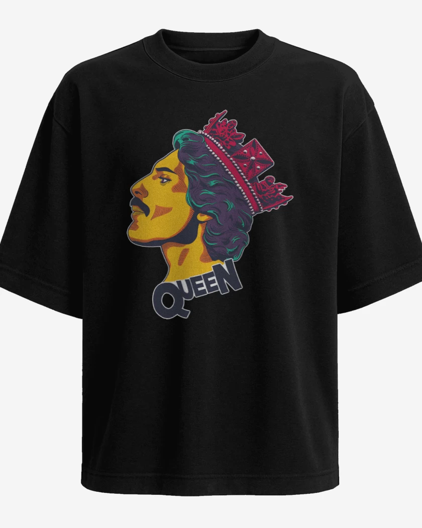 Polera Oversize Negro de Queen Mercury