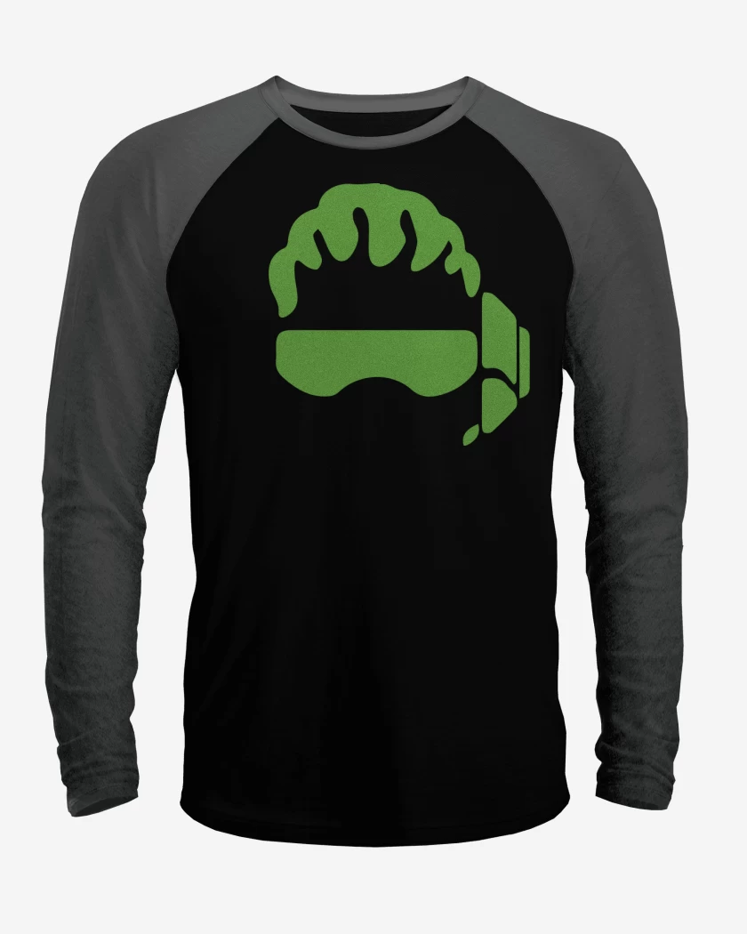 Polera Raglan Negro / Negro Heather de Lucio