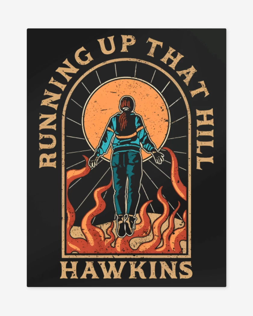 Print metalico Running Up Hawkins