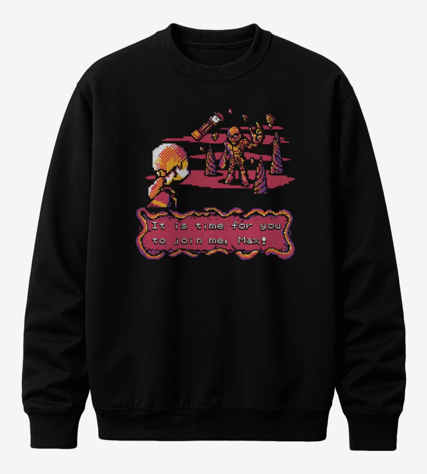 Poleron polo Negro de Vecna 8Bits