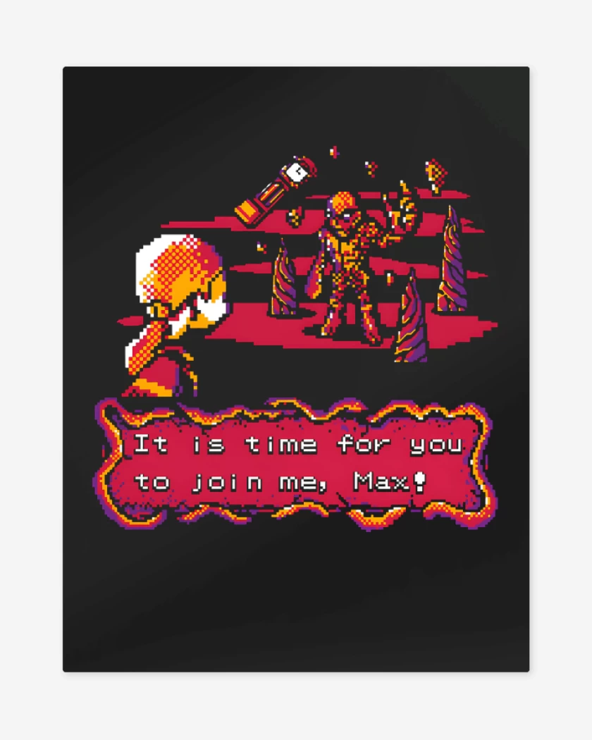 Print metalico Negro de Vecna 8Bits