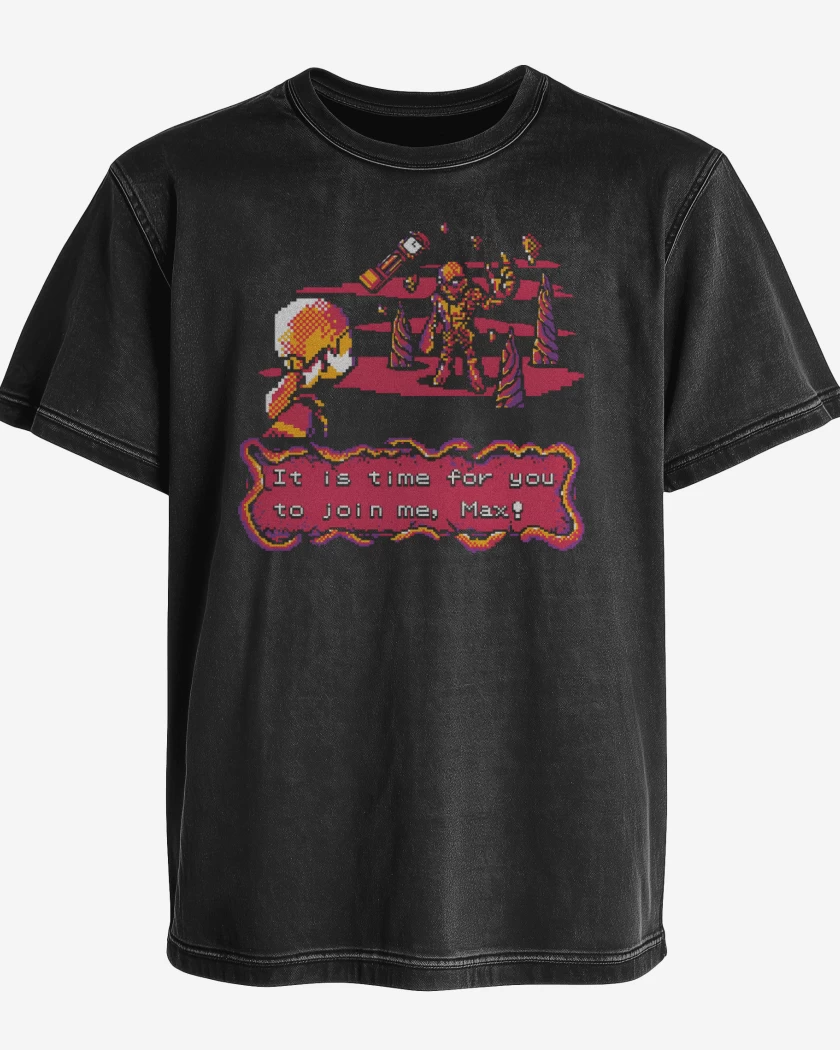 Polera desgastada Negro de Vecna 8Bits