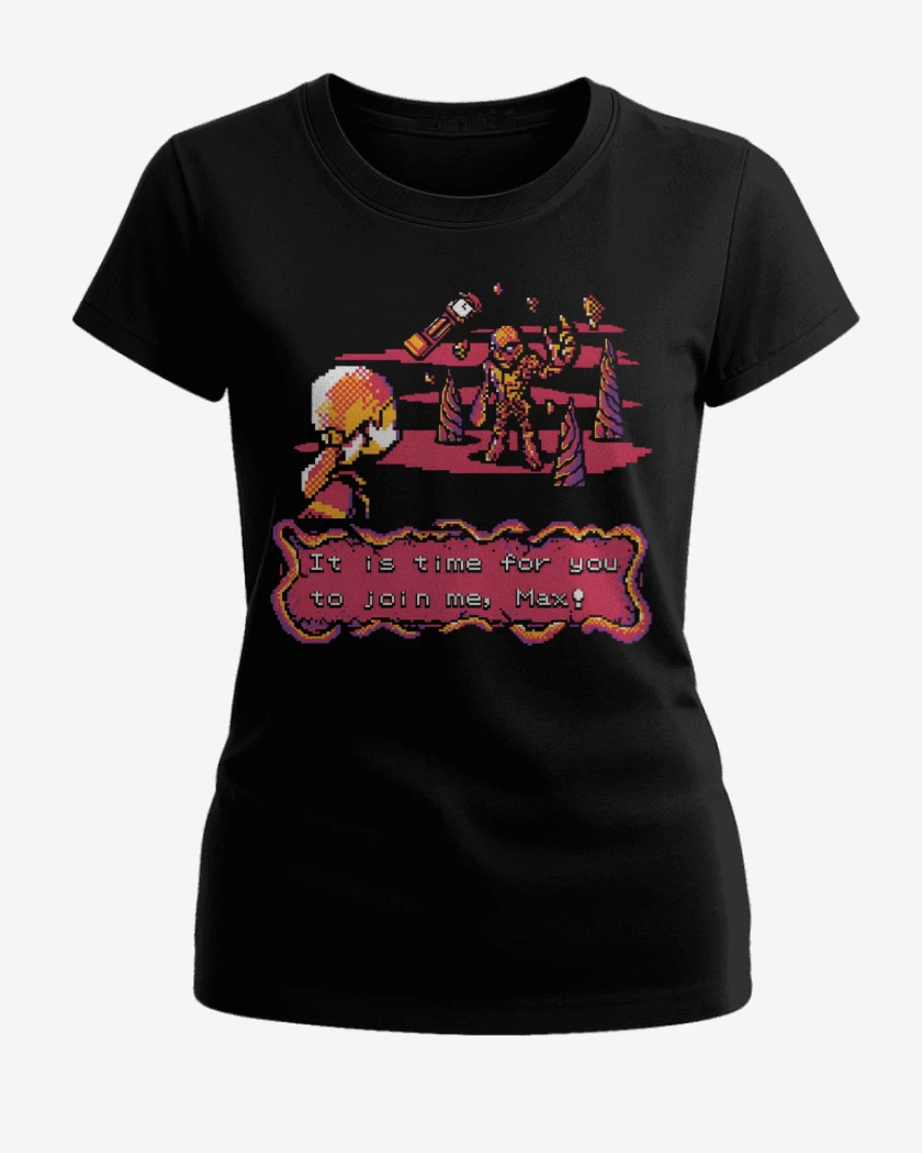 Polera de Mujer Negro de Vecna 8Bits