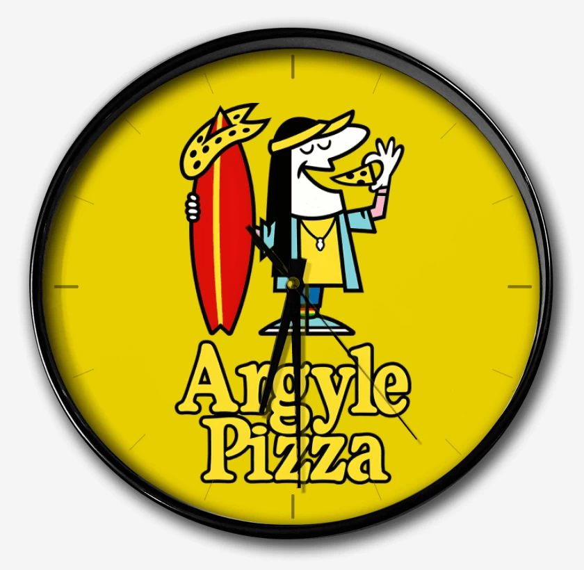 Reloj Amarillo de Argyle Pizza