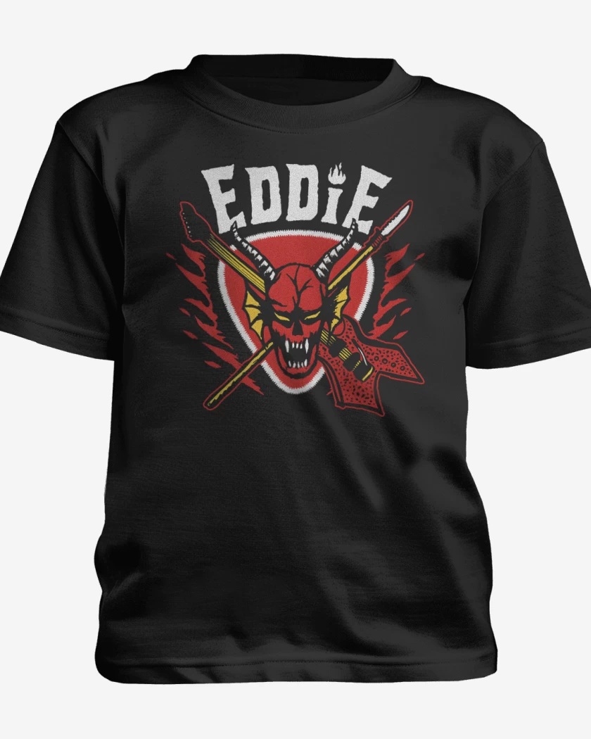 Polera de niño Negro de Eddie Hellfire