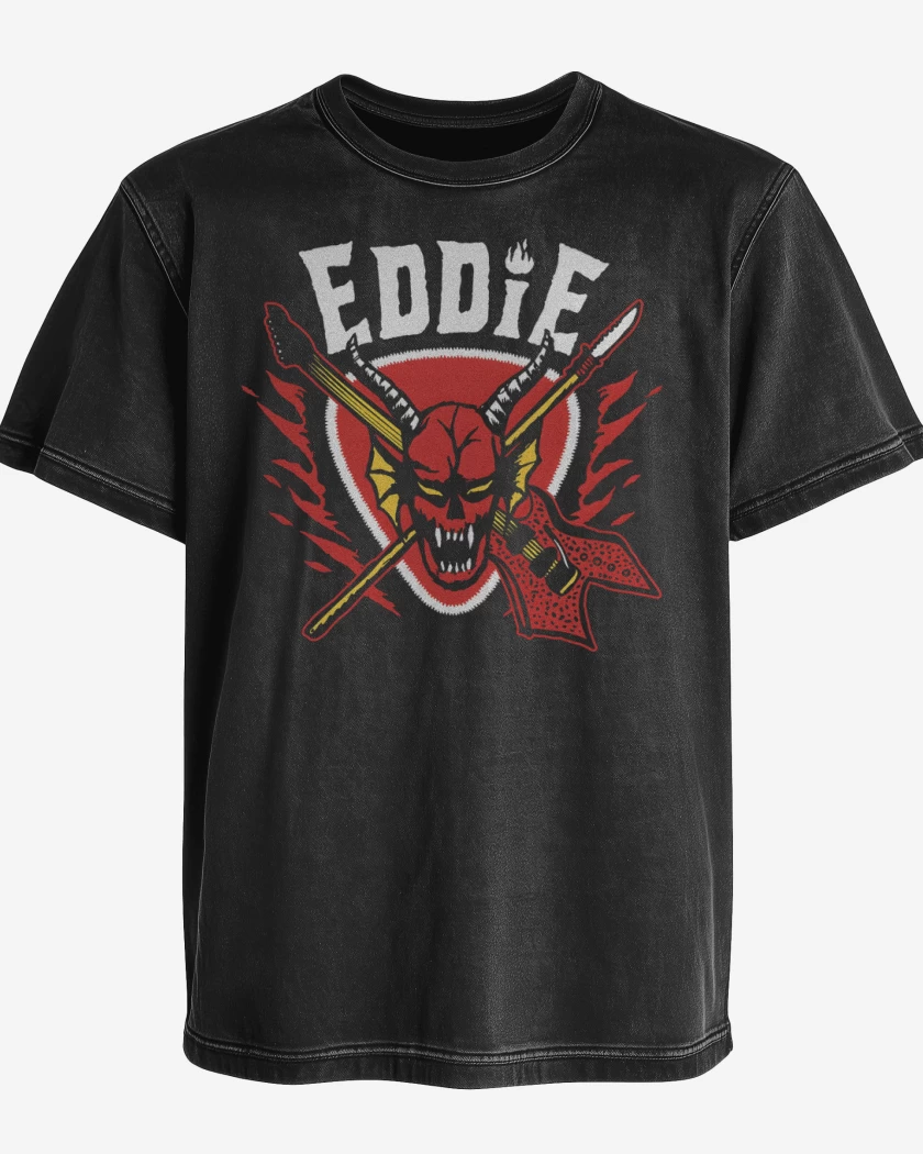 Polera desgastada Eddie Hellfire