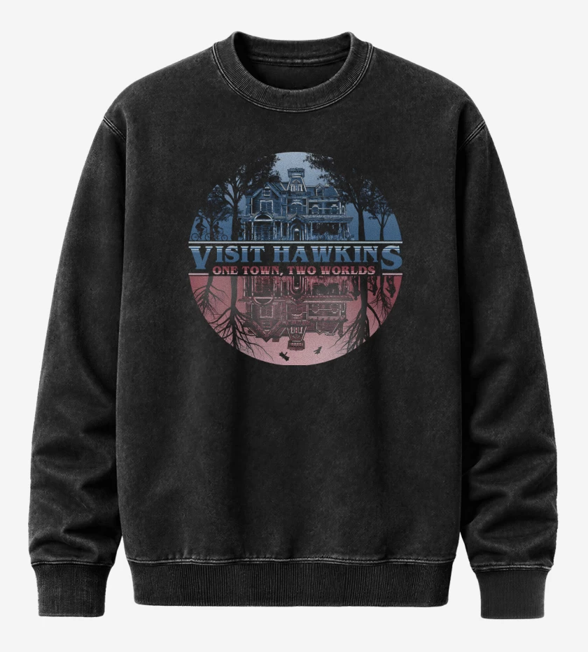 Poleron Polo Acid Wash Negro de Un Pueblo, Dos Mundos