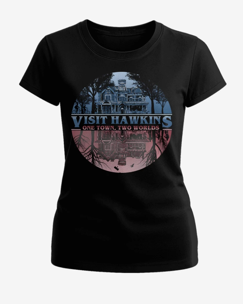 Polera de Mujer Negro de Un Pueblo, Dos Mundos