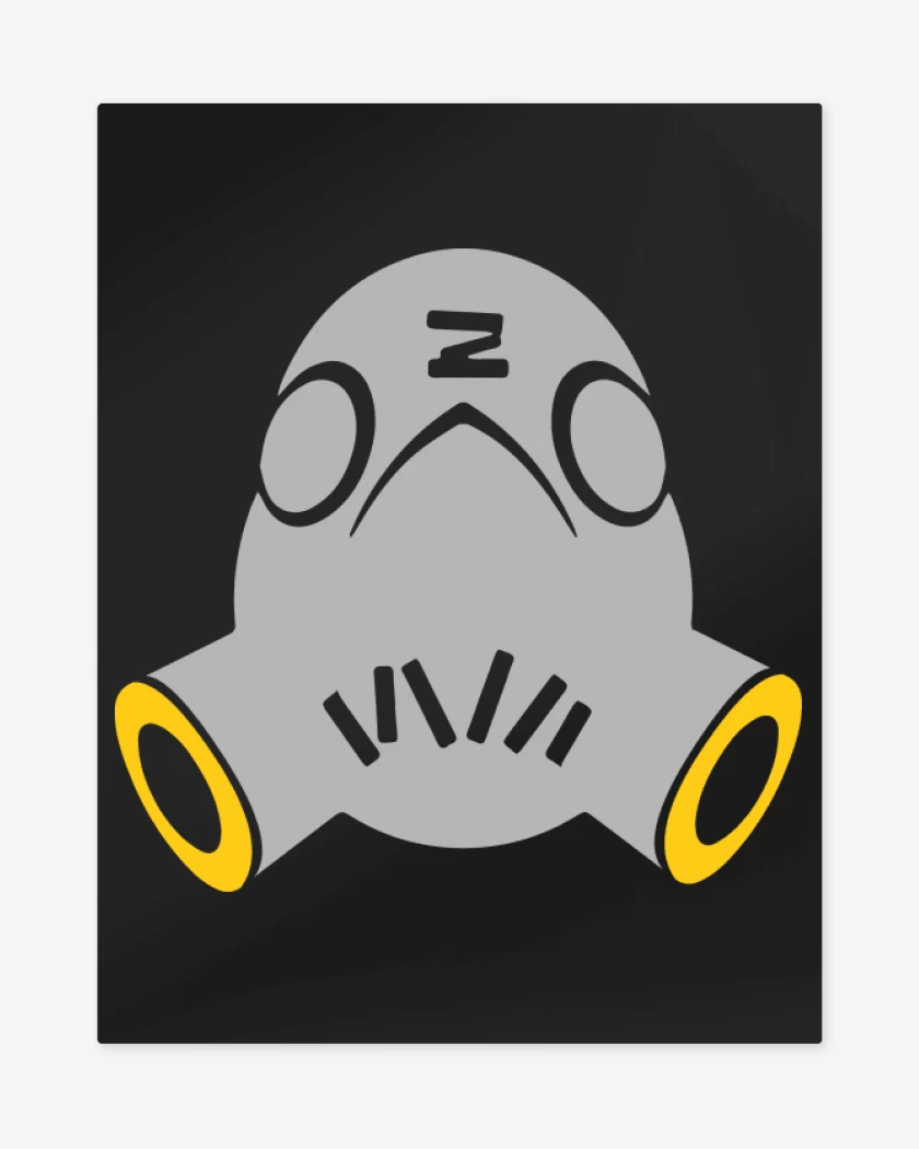 Print metalico Negro de Roadhog