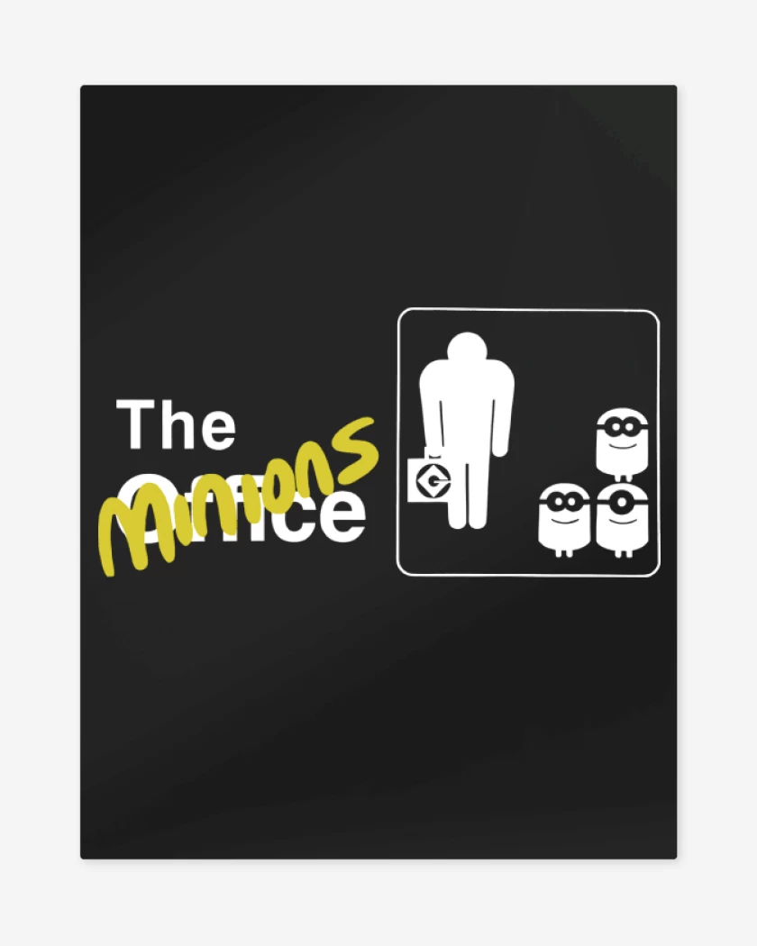 Print metalico Negro de The Minions