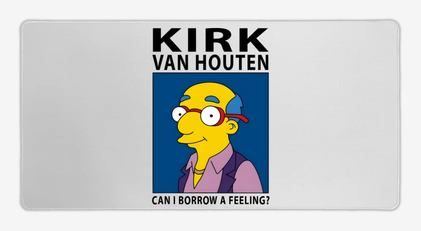 Mouse pad Gamer Blanco de Kirk van Houten