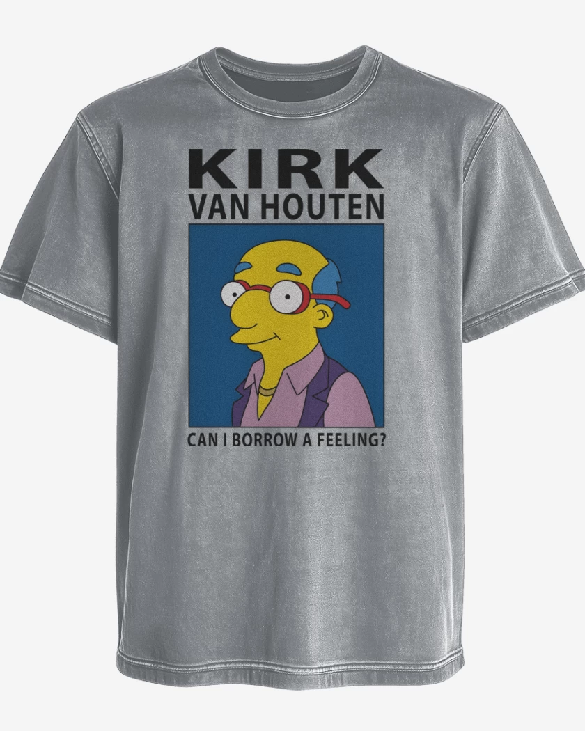 Polera desgastada Gris Melange de Kirk van Houten