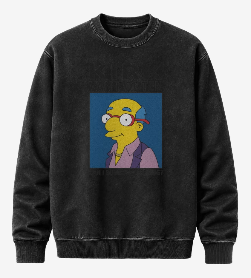 Poleron Polo Acid Wash Negro de Kirk van Houten
