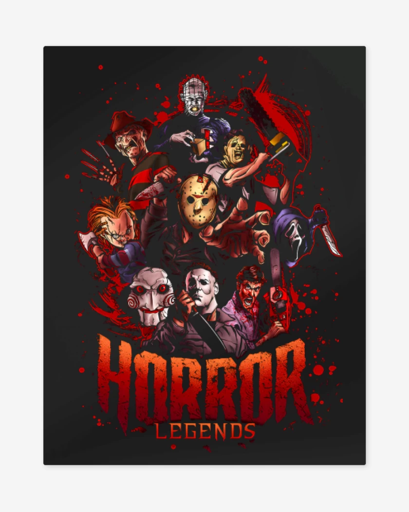 Print metalico Negro de Leyendas del Horror