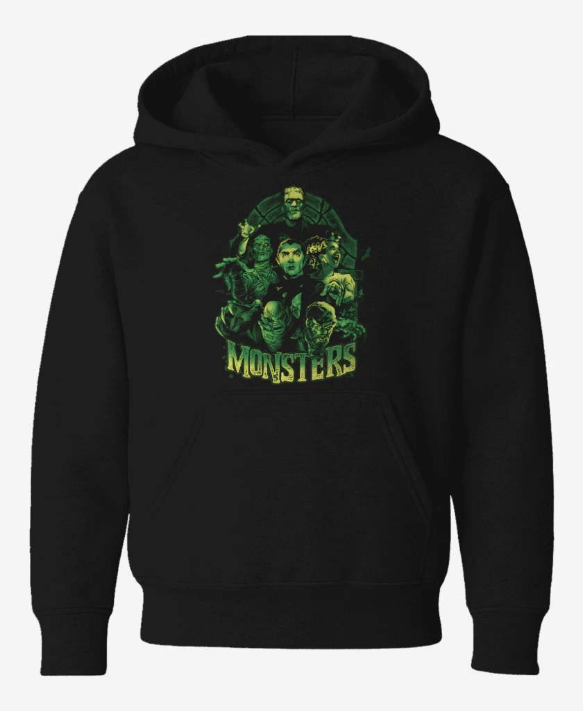 Poleron de niño Negro de Monstruos Clásicos