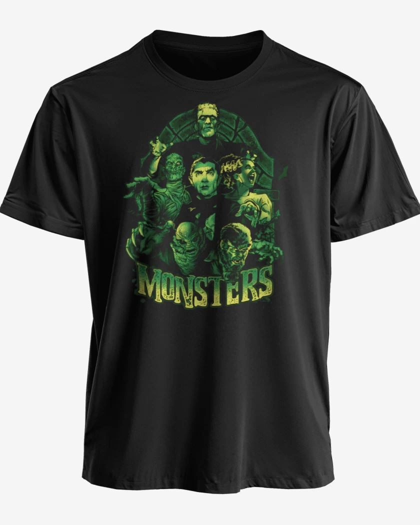 Polera premium Negro de Monstruos Clásicos