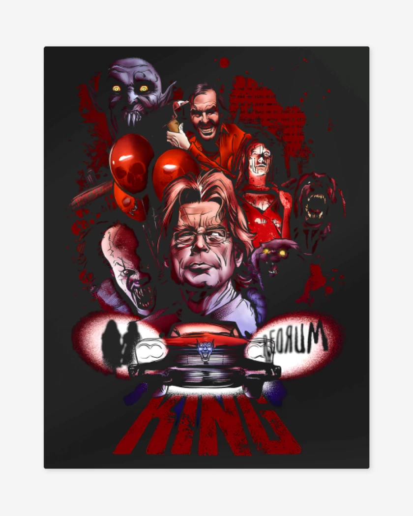 Print metalico Negro de King Horror