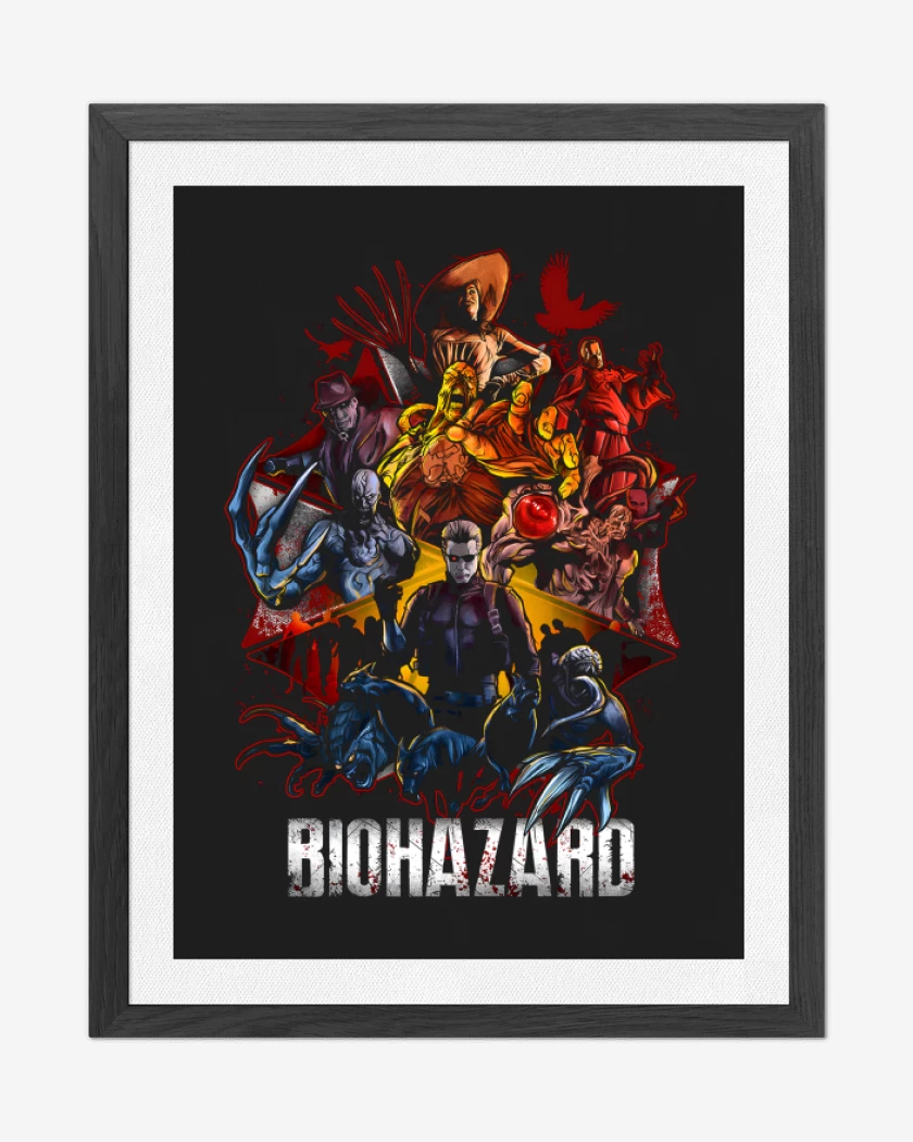 Cuadro decorativo Negro de Biohazard