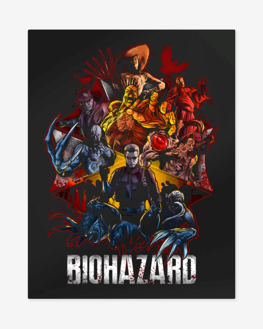 Print metalico Biohazard