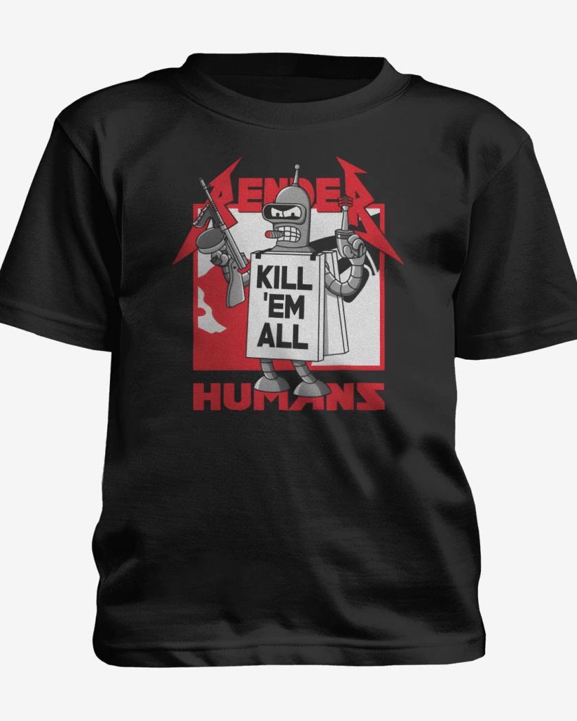 Polera de niño Negro de Kill Em All Humans