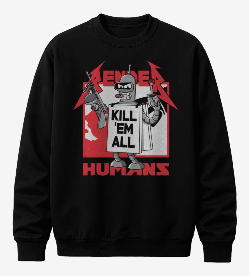 Poleron polo Kill Em All Humans