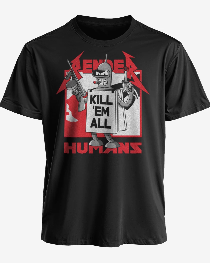 Polera premium Negro de Kill Em All Humans