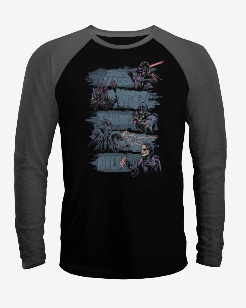 Polera Raglan Villanos de Película