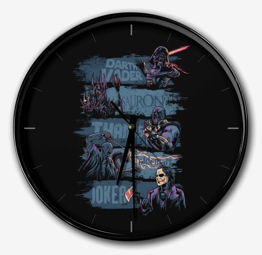 Reloj Negro de Villanos de Película