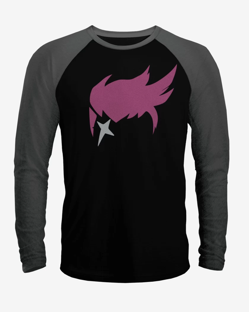 Polera Raglan Negro / Negro Heather de Zarya
