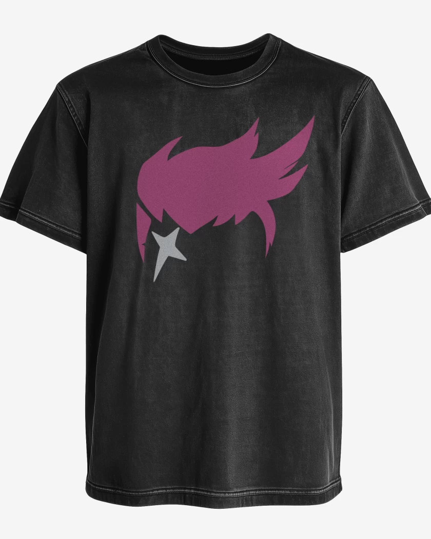 Polera desgastada Negro de Zarya