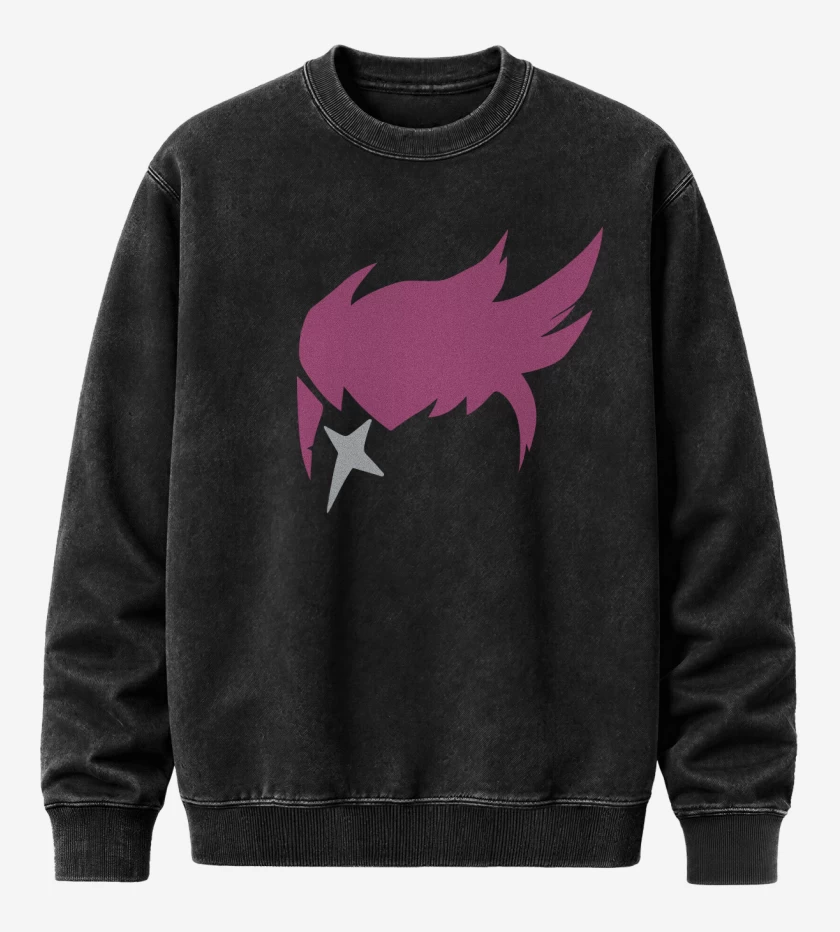Poleron Polo Acid Wash Negro de Zarya