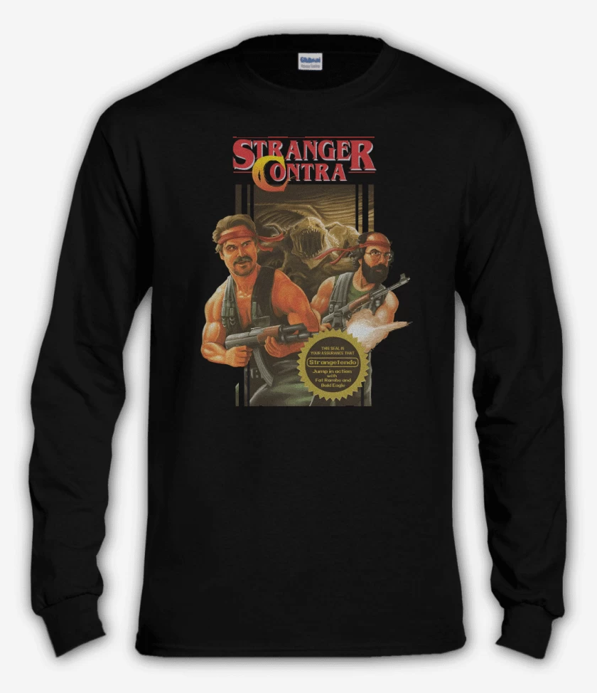 Polera manga larga Negro de Stranger Contra