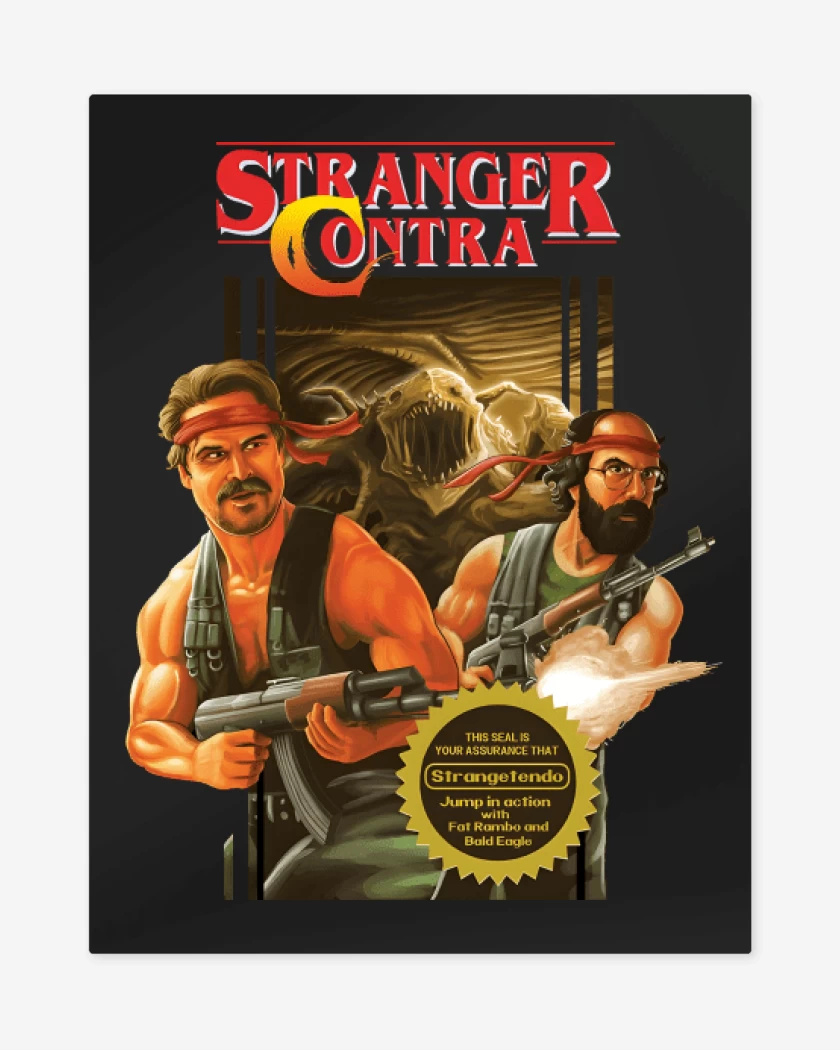 Print metalico Negro de Stranger Contra