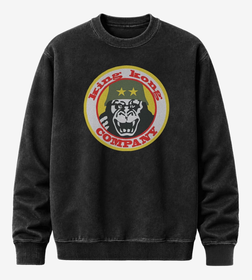 Poleron Polo Acid Wash Negro de King Kong Company