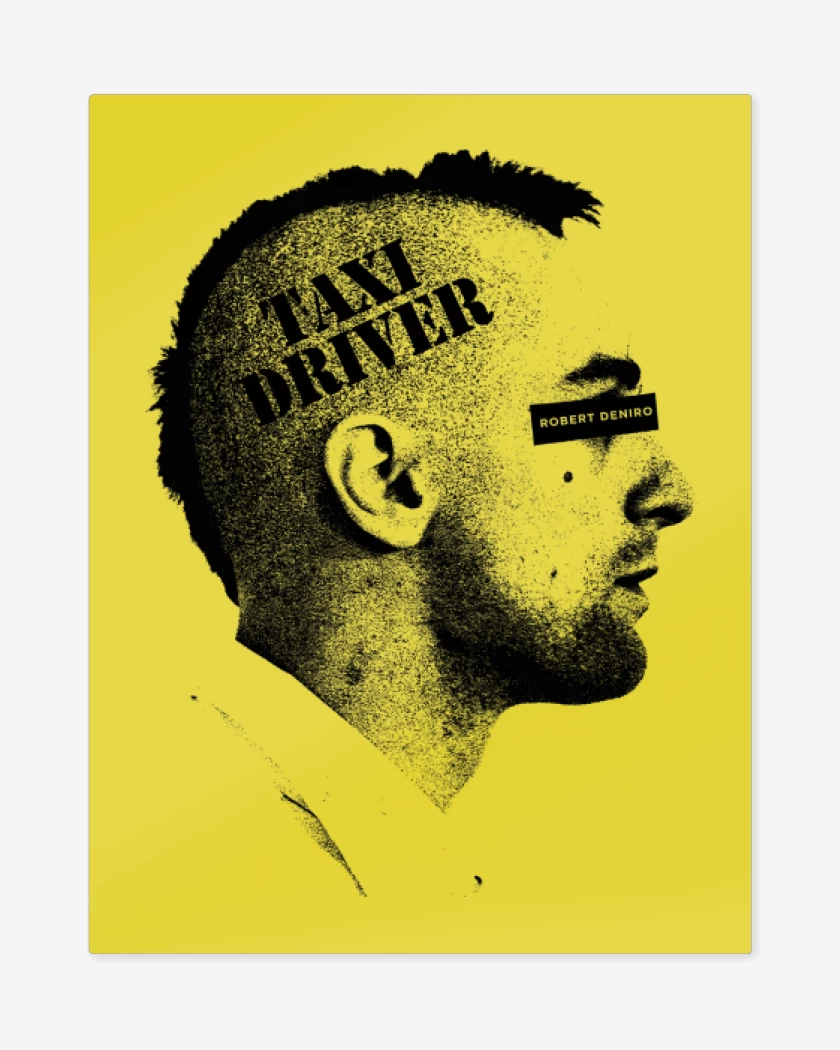 Print metalico Amarillo de Travis de Niro