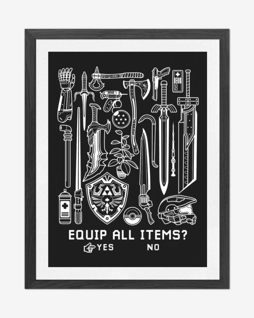 Cuadro decorativo Armas Legendarias