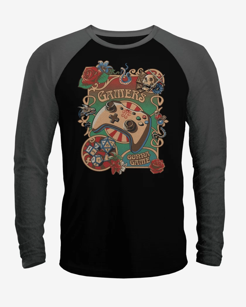 Polera Raglan Gamers Gona Game 