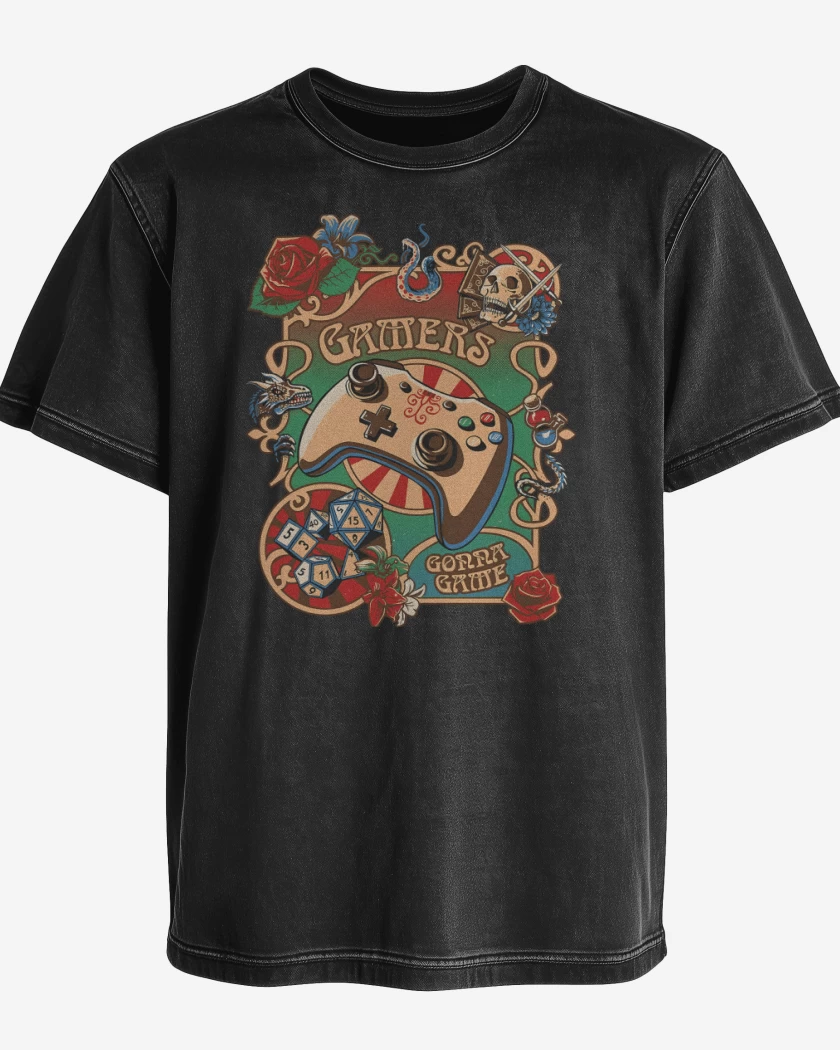 Polera desgastada Gamers Gona Game 