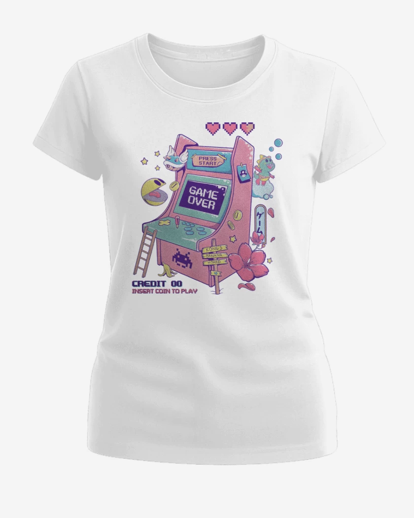 Polera de Mujer Blanco de RetroArcade